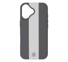 Чохол шкіряний Rally with Magnetic для iPhone 16 gray white PLS-00-00164607