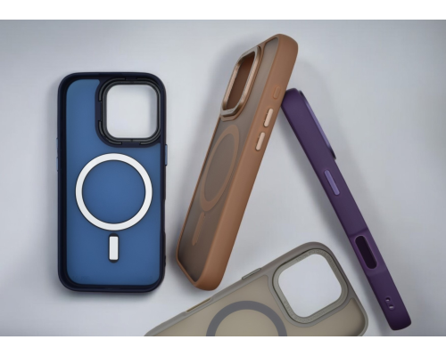 Чохол TPU+PC Metal Buttons with MagSafe iPhone 15 Pro dark blue PLS-00-00135483