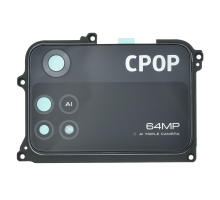 Скло камери Xiaomi Poco M4 Pro з рамкою black (УЦІНКА) PLS-00-00119934