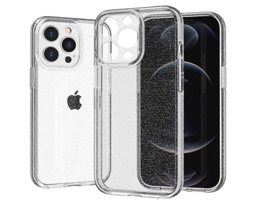Чохол TPU Glitter iPhone 12 Pro transparent PLS-00-00163281