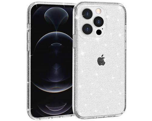 Чохол TPU Glitter iPhone 12 Pro transparent PLS-00-00163281