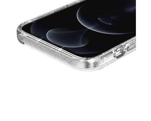 Чохол TPU Glitter iPhone 12 Pro transparent PLS-00-00163281