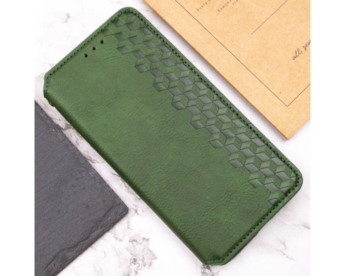 Чохол-книжка Leather Cubic Xiaomi Redmi 13 green PLS-00-00131662