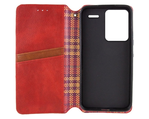 Чохол-книжка Leather Cubic Xiaomi Redmi Note 13 Pro Plus 5G red PLS-00-00131711