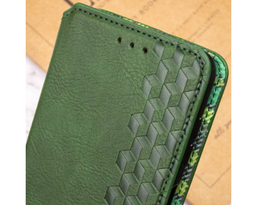 Чохол-книжка Leather Cubic Xiaomi Redmi 13 green PLS-00-00131662