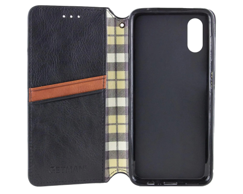 Чохол-книжка Leather Cubic для iPhone XR black PLS-00-00162743
