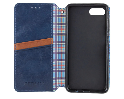 Чохол-книжка Leather Cubic для iPhone 7 blue PLS-00-00162736