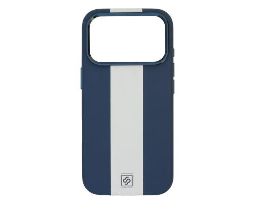Чохол шкіряний Rally with Magnetic для iPhone 17 Pro Max blue white PLS-00-00164555