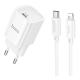 Зарядний пристрій Hoco C148A 30W 3A USB-C з кабелем Lightning white PLS-00-00145455