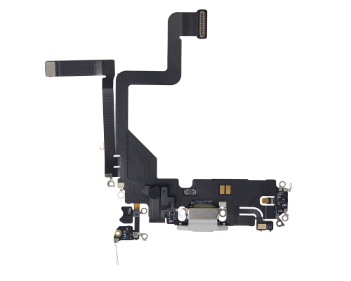 Шлейф iPhone 14 Pro з роз'ємом зарядки white (Original) PLS-00-00107186