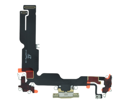 Шлейф iPhone 15 Plus з роз'ємом зарядки yellow PLS-00-00112840