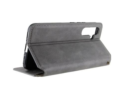 Чохол-книжка Leather Cubic Samsung A376 Galaxy A37 gray PLS-00-00162903