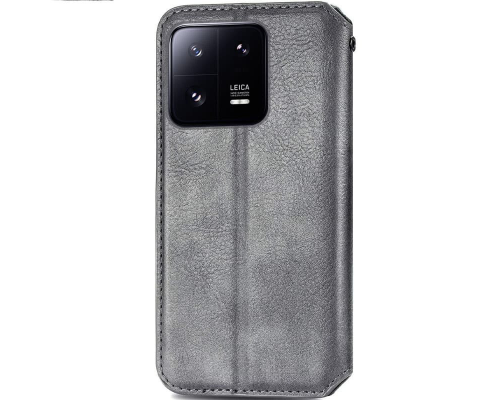 Чохол-книжка Leather Cubic Xiaomi 13 Pro gray PLS-00-00162972