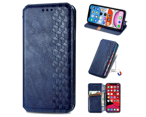 Чохол-книжка Leather Cubic Xiaomi Redmi 10A blue PLS-00-00163003