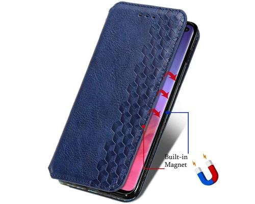 Чохол-книжка Leather Cubic Xiaomi Redmi 10A blue PLS-00-00163003