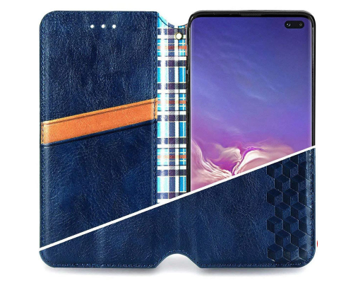 Чохол-книжка Leather Cubic Xiaomi Redmi Note 9 Pro blue PLS-00-00163129