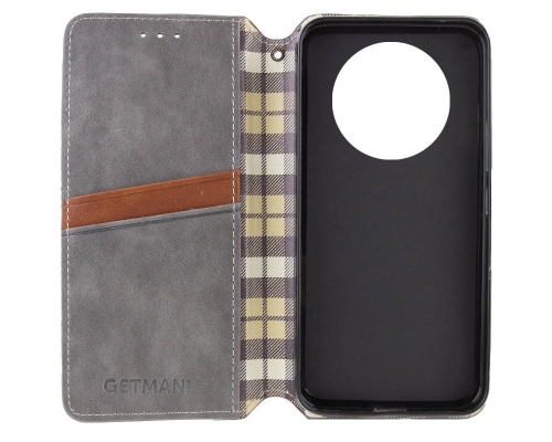 Чохол-книжка Leather Cubic Xiaomi Redmi 14C gray PLS-00-00163026