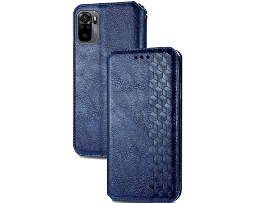 Чохол-книжка Leather Cubic Xiaomi Redmi Note 10 blue PLS-00-00163068