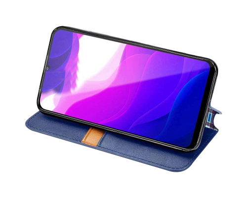 Чохол-книжка Leather Cubic Xiaomi Redmi Note 9 Pro blue PLS-00-00163129
