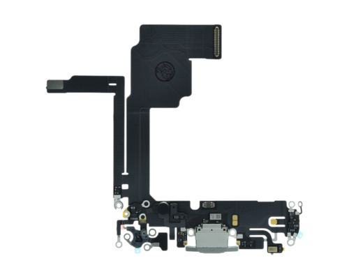 Шлейф iPhone 15 Pro з роз'ємом зарядки white titanium (Original) PLS-00-00134081