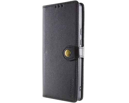 Чохол-книжка Leather GETMAN with card holder Xiaomi Redmi Note 14 4G (European) black PLS-00-00148402