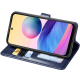 Чохол-книжка Leather GETMAN with card holder Xiaomi Redmi Note 14 4G (Global) blue PLS-00-00148408