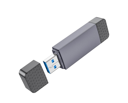 Картридер Hoco HB45 USB2.0 to Type-C gray PLS-00-00154598