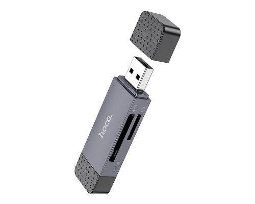 Картридер Hoco HB45 USB2.0 to Type-C gray PLS-00-00154598