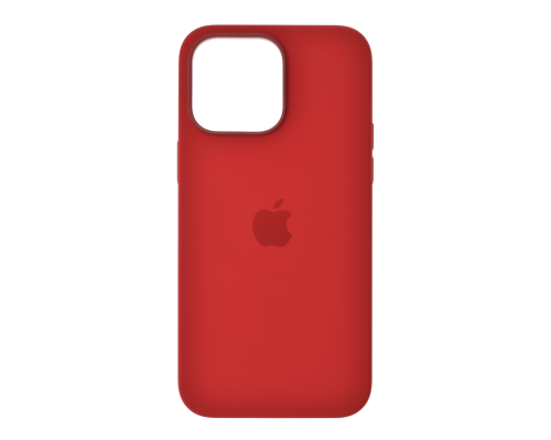 Чохол Silicone Case Full з MagSafe та Анімацією iPhone 14 red PLS-00-00120576