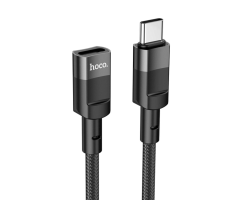 Перехідник Hoco U107 Type-C male to Type-C female 1.2м black PLS-00-00125483
