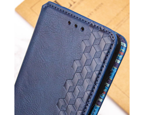 Чохол-книжка Leather Cubic Motorola Moto G17 blue PLS-00-00170700