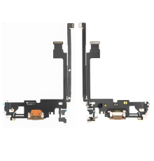 Шлейф iPhone 12 Pro Max з роз'ємом зарядки gold (Original Used) PLS-00-00093435