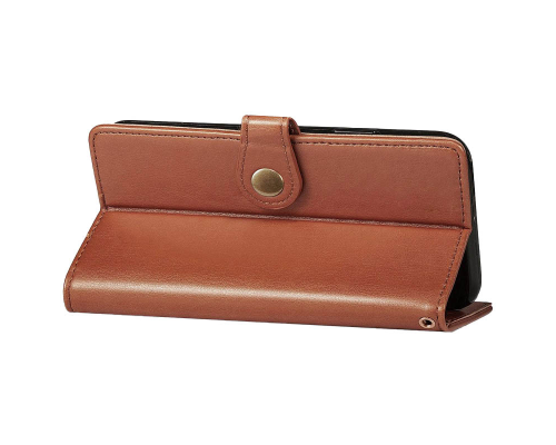 Чохол-книжка Leather GETMAN with card holder TECNO Spark 10 Pro brown PLS-00-00128942