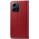 Чохол-книжка Leather GETMAN with card holder Xiaomi Redmi Note 12 4G red PLS-00-00129043
