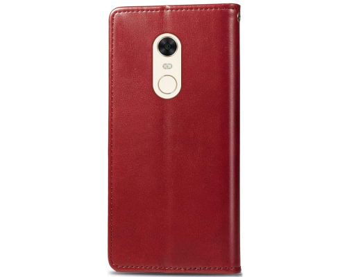 Чохол-книжка Leather GETMAN with card holder Xiaomi Redmi 5 Plus red PLS-00-00128989