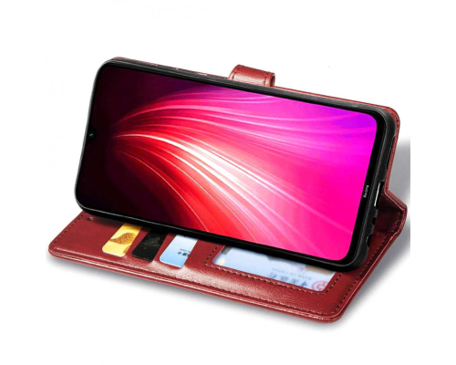 Чохол-книжка Leather GETMAN with card holder Samsung A145 Galaxy A14 red PLS-00-00128837