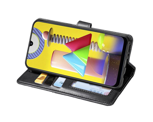 Чохол-книжка Leather GETMAN with card holder Samsung A135 Galaxy A13 black PLS-00-00128834