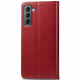 Чохол-книжка Leather GETMAN with card holder Samsung S711 Galaxy S23 FE red PLS-00-00128903