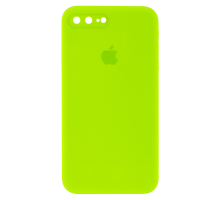 Чохол Silicone Case Квадратні Борти Full Camera iPhone 7 Plus neon green PLS-00-00107564