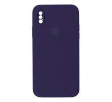 Чохол Silicone Case Квадратні Борти Full Camera iPhone X (XS) amethyst PLS-00-00123121