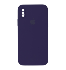 Чохол Silicone Case Квадратні Борти Full Camera iPhone X (XS) amethyst PLS-00-00123121