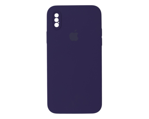 Чохол Silicone Case Квадратні Борти Full Camera iPhone X (XS) amethyst PLS-00-00123121