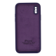 Чохол Silicone Case Квадратні Борти Full Camera iPhone X (XS) amethyst PLS-00-00123121