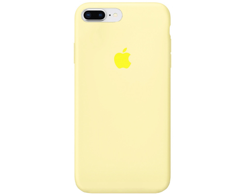 Чохол Silicone Case Full Protective iPhone 7 plus (8 plus) cream yellow PLS-00-00108875