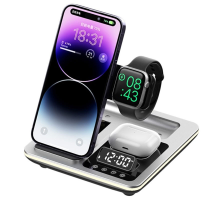 Бездротовий зарядний пристрій A93 4в1 30W silver PLS-00-00138054