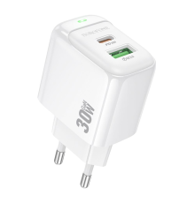 Зарядний пристрій Borofone BAS45A PD30W+QC3.0 USB-A+USB-C white PLS-00-00137989