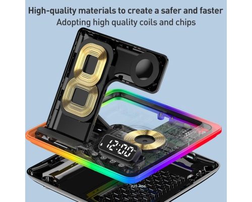 Бездротовий зарядний пристрій A93 4в1 30W silver PLS-00-00138054