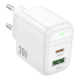 Зарядний пристрій Borofone BAS45A PD30W+QC3.0 USB-A+USB-C white PLS-00-00137989