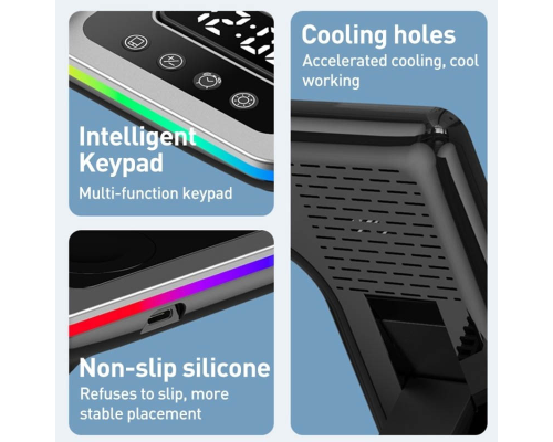 Бездротовий зарядний пристрій A93 4в1 30W silver PLS-00-00138054