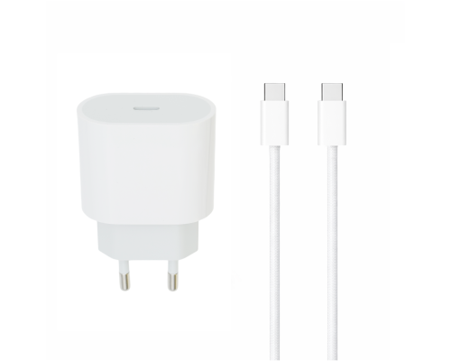 Зарядний пристрій Apple iPhone 16 35W 3A USB-C з кабелем C-C (NO LOGO) white PLS-00-00157276